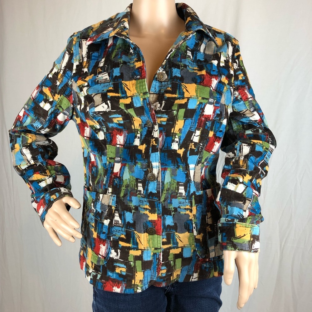 CHRISTOPHER & BANKS Multicolored Jacket Blazer